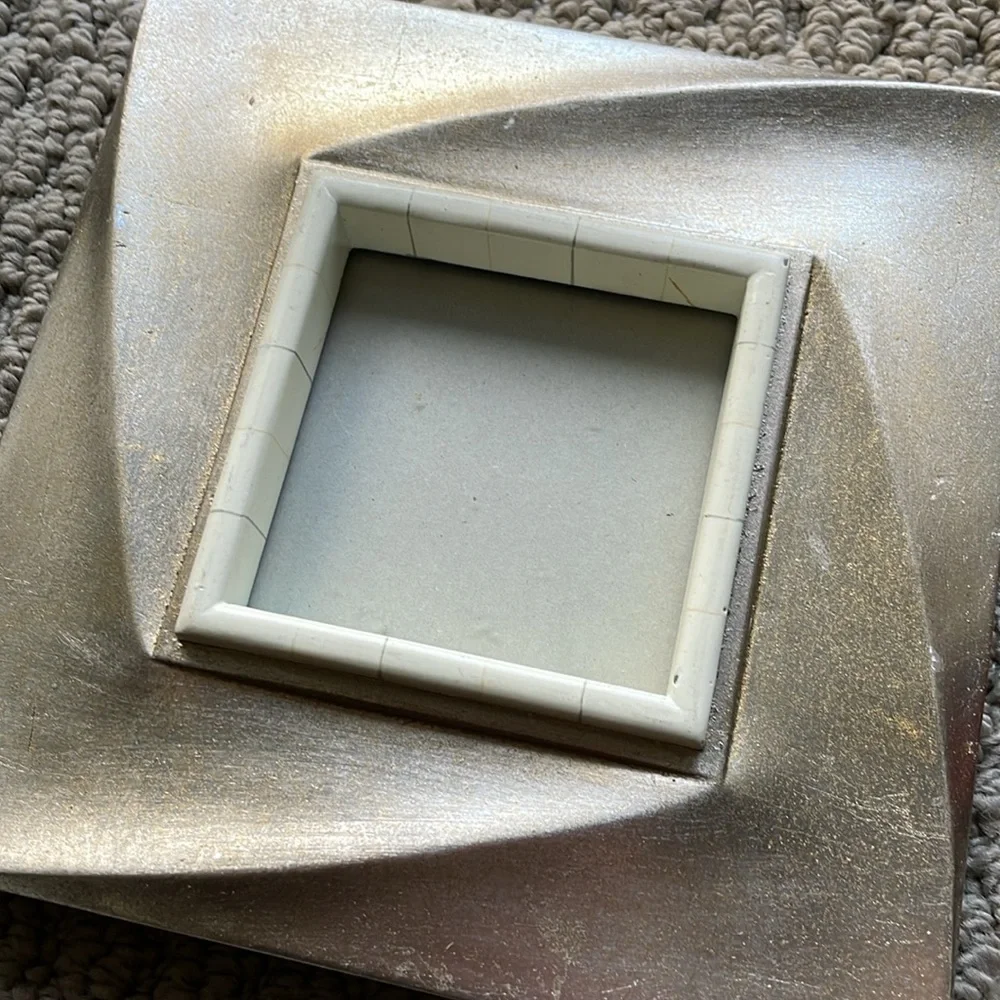 Bundle of 2 Classical & Artistic Photo Frames In Modern Gold & Dark Wood Border
